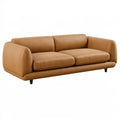 Divano 2 posti 220x95x82 cm in similpelle marrone - stile moderno